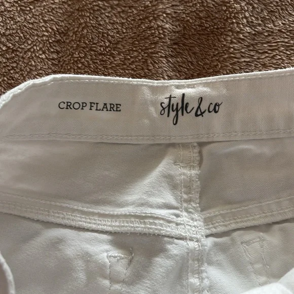 Style & Co White Button Fly Shorts High Rise Casual Summer - Picture 5 of 7